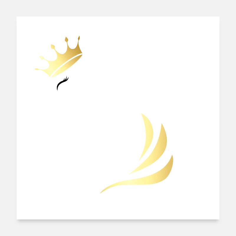 Goldener Schwan Poster 60x60 cm