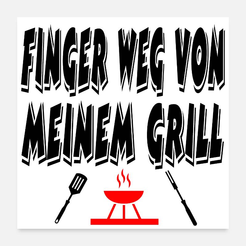 Grillen Poster 60x60 cm