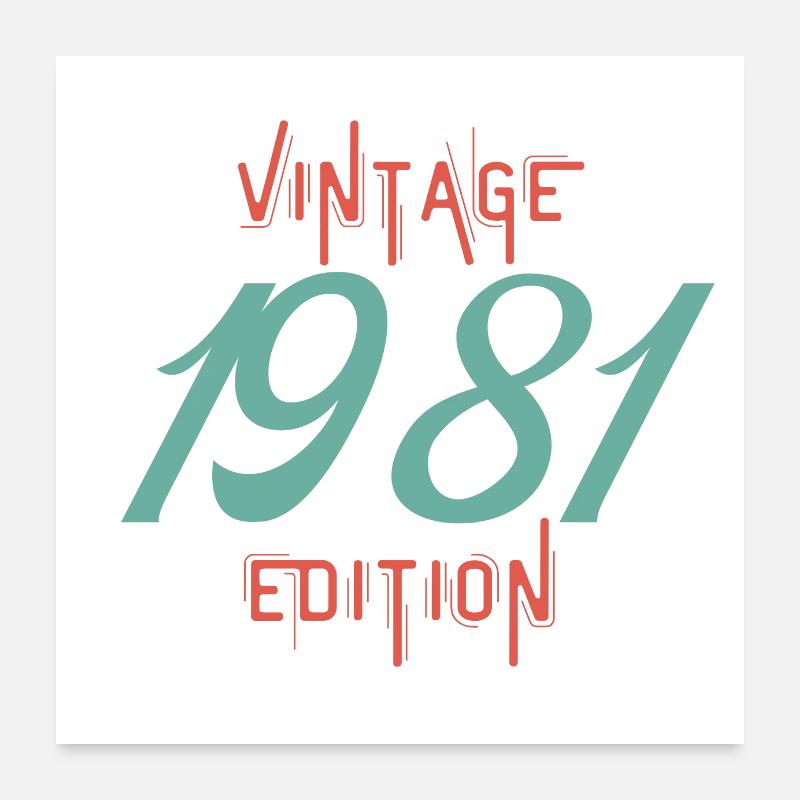 Vintage 1981 edition Poster 60 x 60 cm