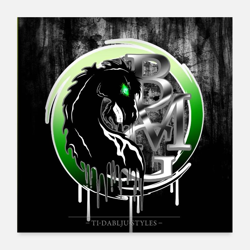 BMG -square - Poster 24" x 24" (60x60 cm) - white