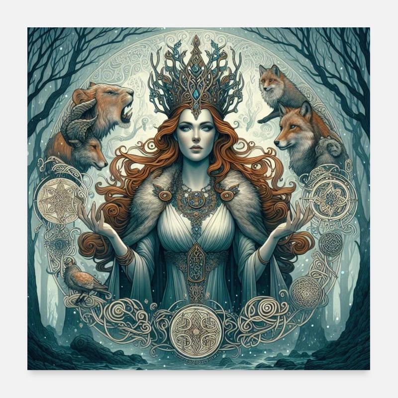Celtic Goddess Poster 24" x 24" (60x60 cm)