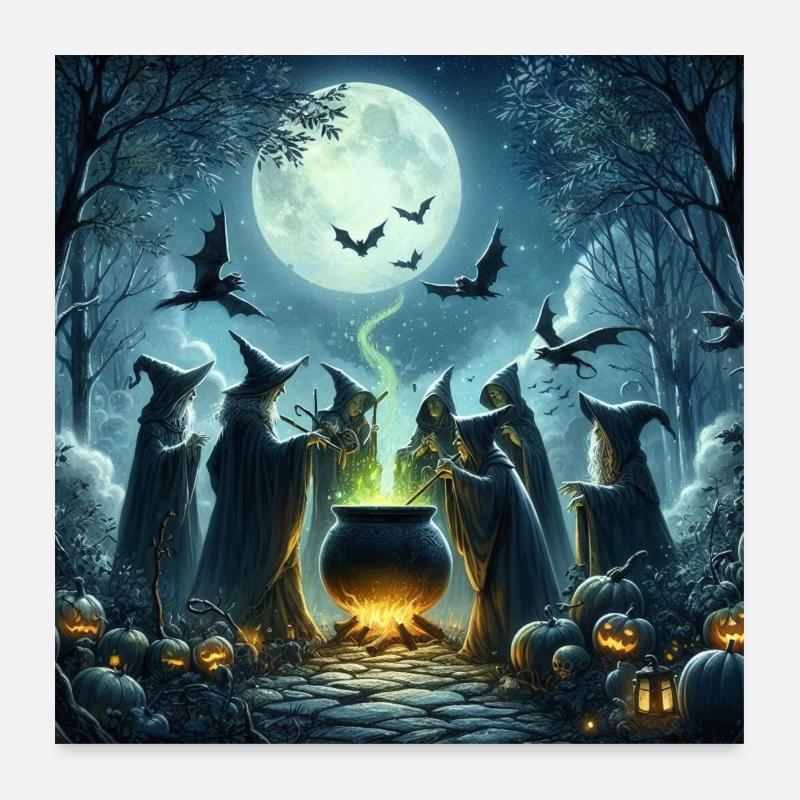 Hexenzirkel Poster 60x60 cm