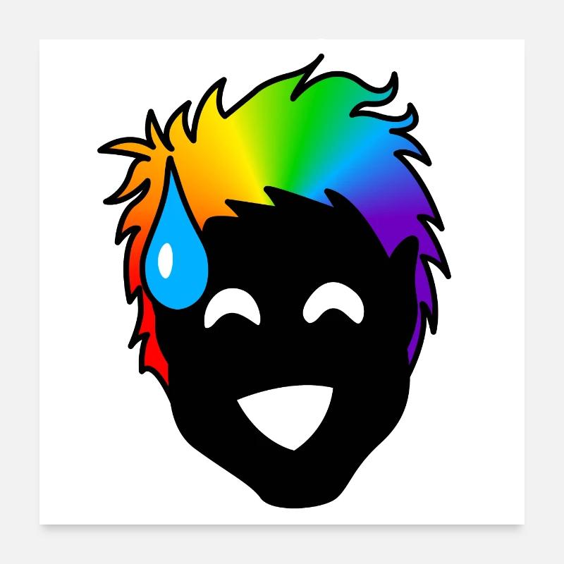Nervous, Uncertain Laughter : Sticky Queer Pride Poster 24" x 24" (60x60 cm)