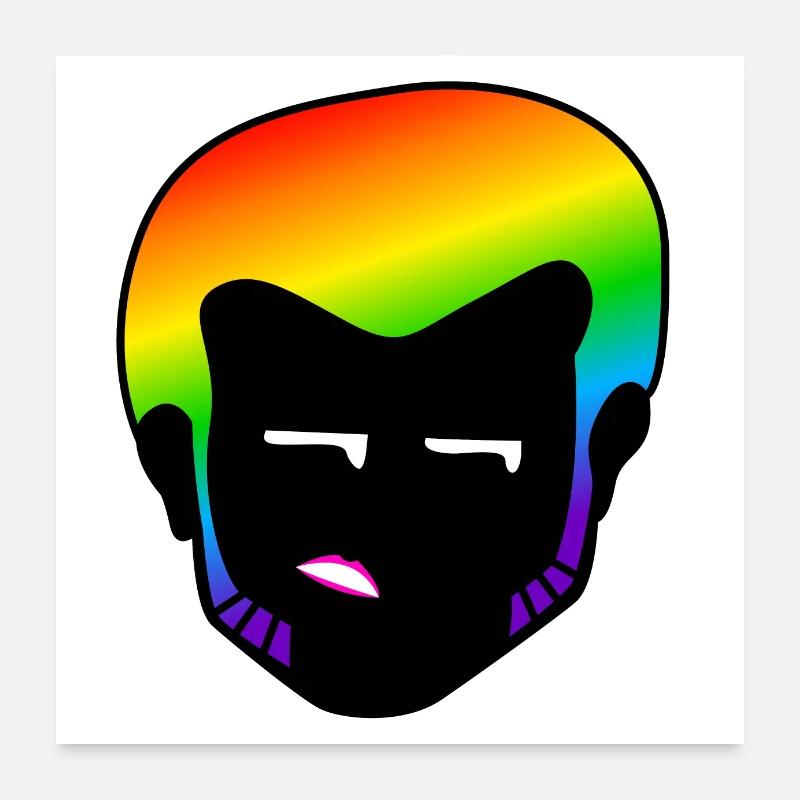 Genervtes Augenrollen : Sticky Queer Pride Poster 60x60 cm