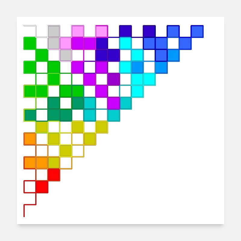 colored squares Poster 60x60 cm