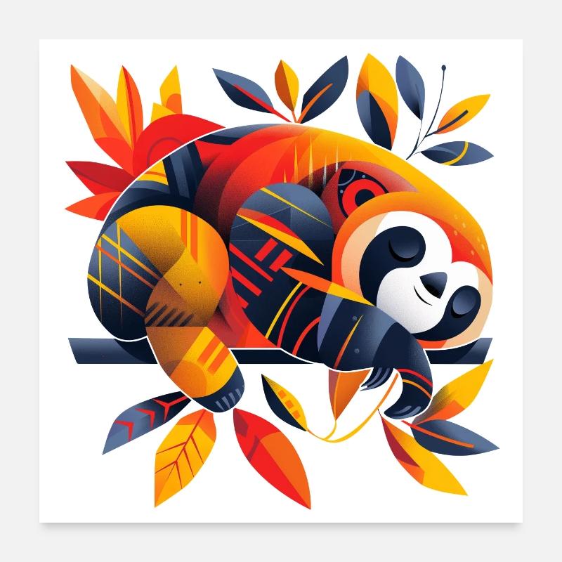 Sloth | abstract artwork Poster 24" x 24" (60x60 cm)