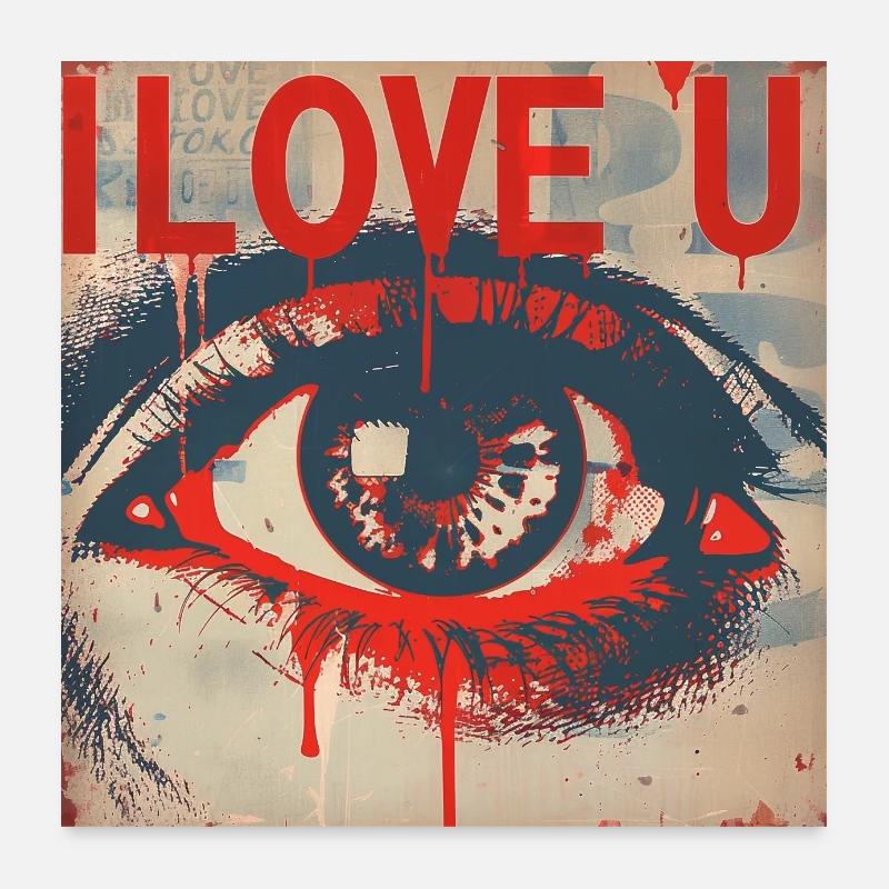 I love you Poster 60 x 60 cm