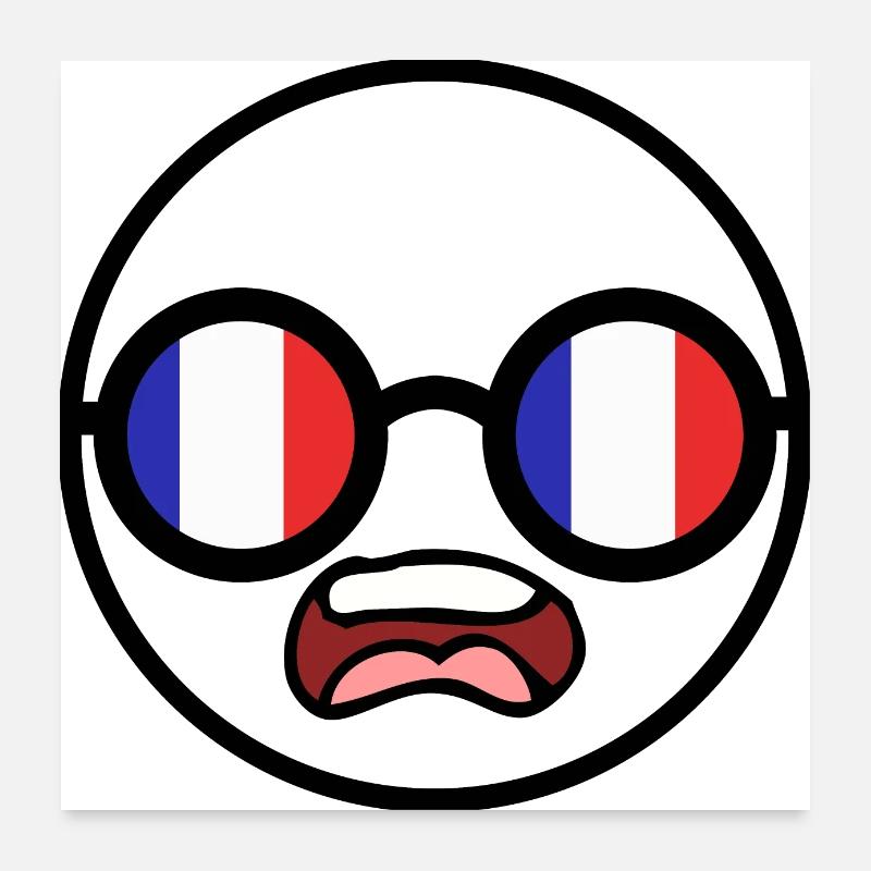 Shocked French Man Poster 24" x 24" (60x60 cm)