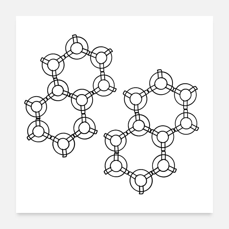 Hexa-Design Poster 60x60 cm