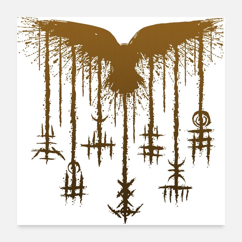 Vikings norden valhalla suède scandinavia flaga Poster 60 x 60 cm