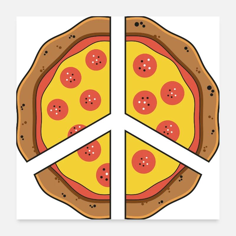 Pizza for peace Poster 60 x 60 cm