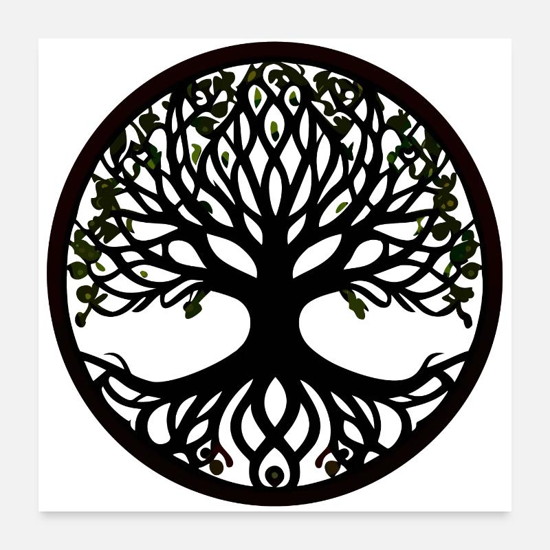 Arbre de vie - Style celtique Poster 60 x 60 cm