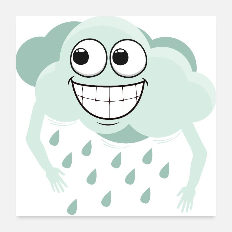 Nuvola felice Poster 60x60 cm