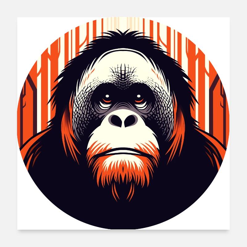 Orangutan Poster 24" x 24" (60x60 cm)