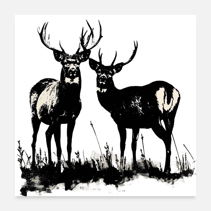Red Deer : Les rois des bois Poster 60 x 60 cm