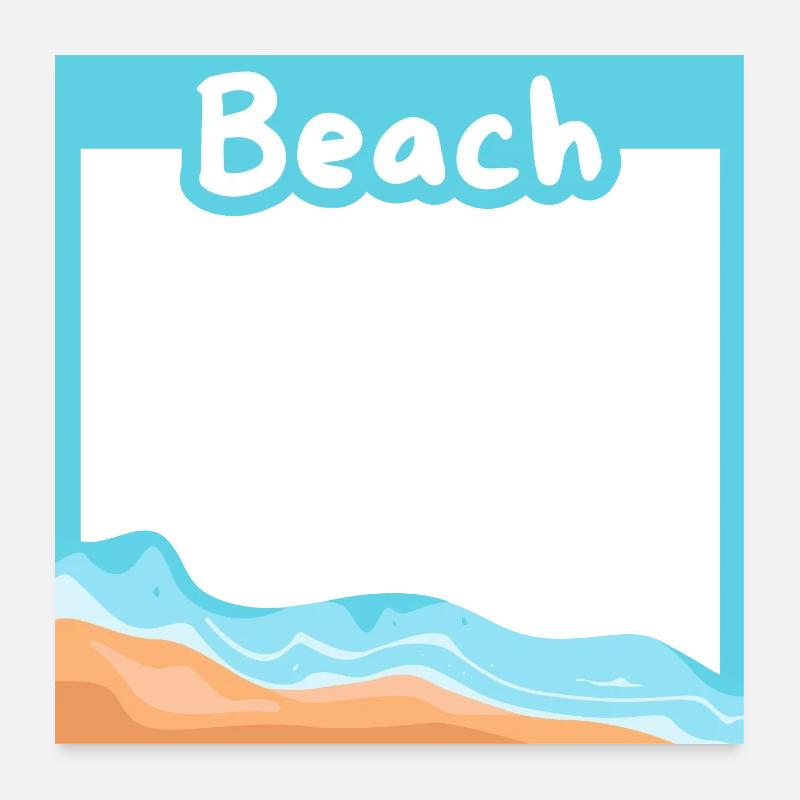 Traumstrand in einer Umgebung Poster 60x60 cm