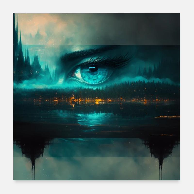 Mädchenauge Poster 60x60 cm
