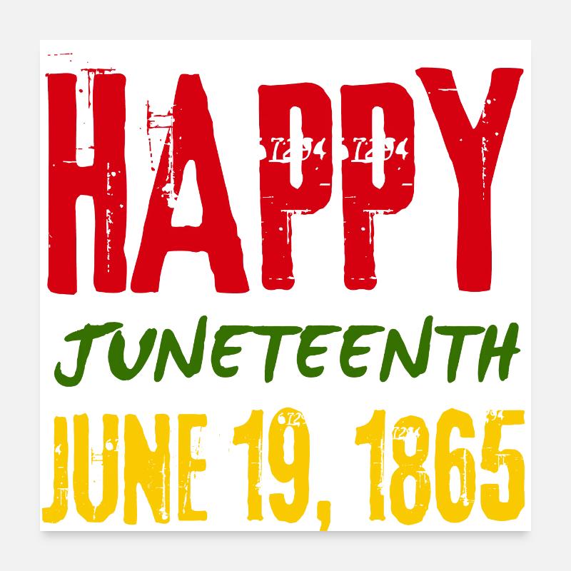 Juneteenth Breaking Every Chain Since 1865 Poster 24" x 24" (60x60 cm)