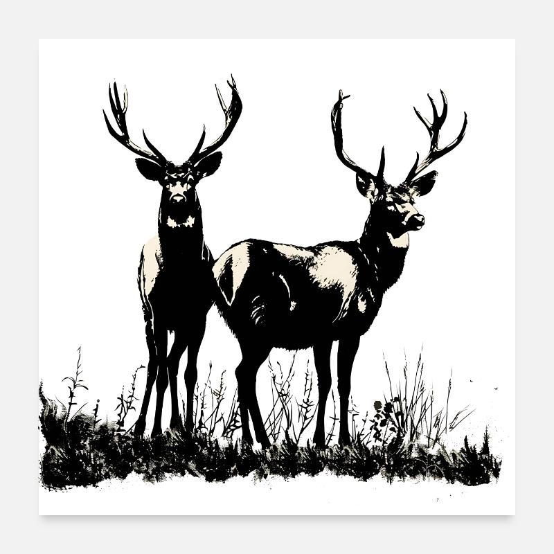 La chasse comme tradition et nécessité Poster 60 x 60 cm