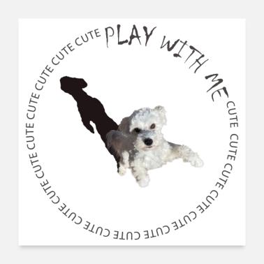Jouez avec moi Poster 60 x 60 cm