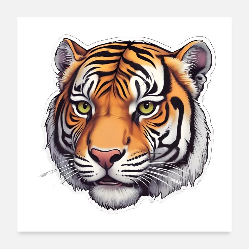 Tigerkopf Poster 60x60 cm