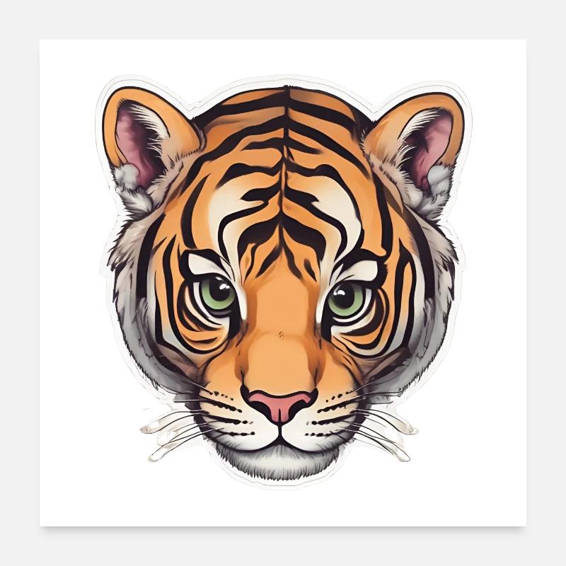 Baby Tiger 2 Poster 24" x 24" (60x60 cm)