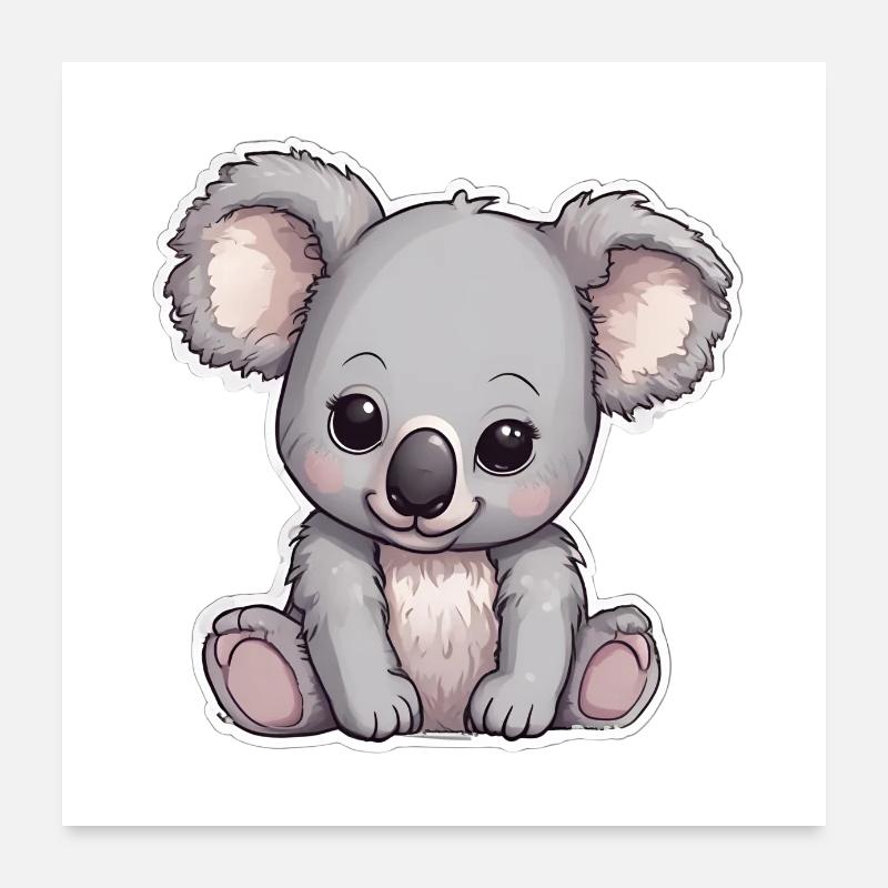 Bébé koala 4 Poster 60 x 60 cm