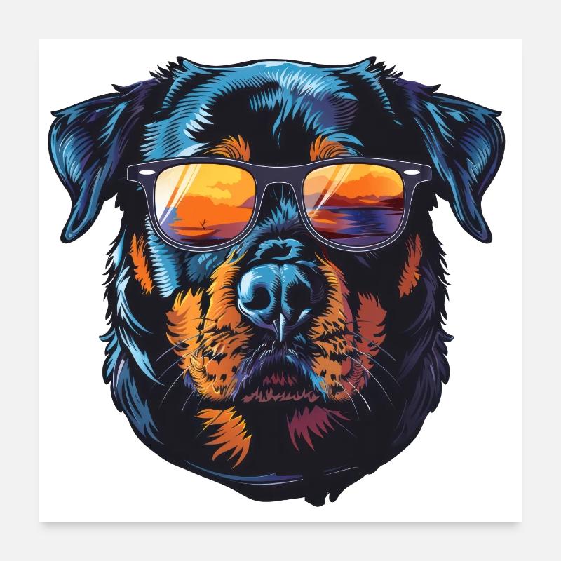 Rottweiler Dog Poster 24" x 24" (60x60 cm)
