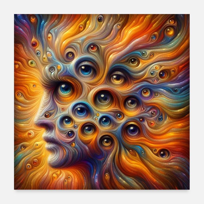 Face from Eyes 2 Poster 24" x 24" (60x60 cm)