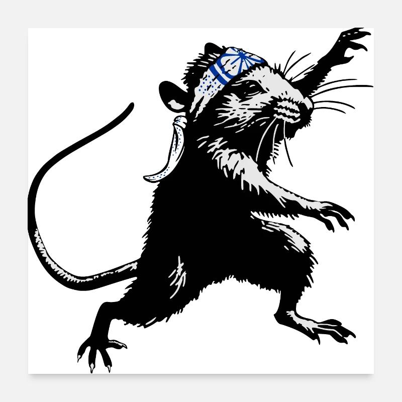 KaRATe - "Ninja Rat" Poster 24" x 24" (60x60 cm)