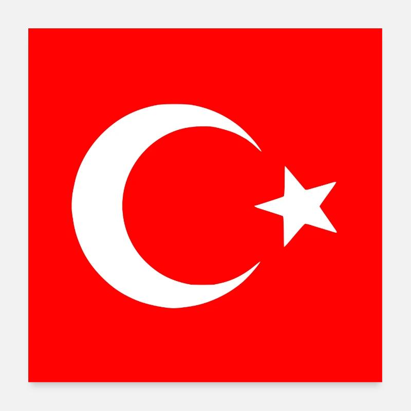 Turkey - Turkish flag Poster 24" x 24" (60x60 cm)