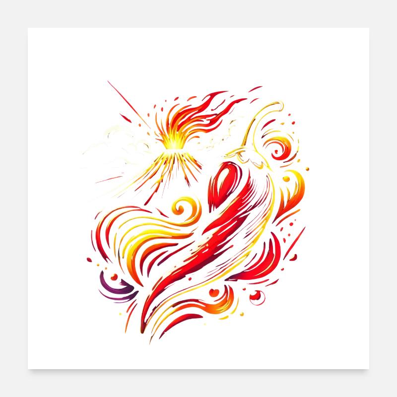 Insel Chili & Vulkan Treffen Poster 60x60 cm