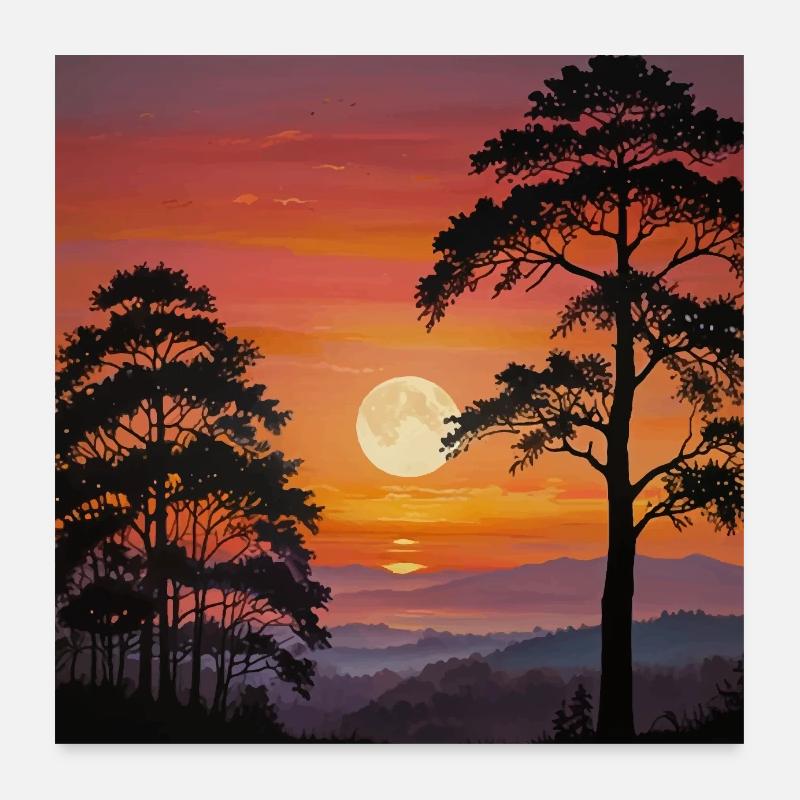 Landscape Sunset Poster 24" x 24" (60x60 cm)