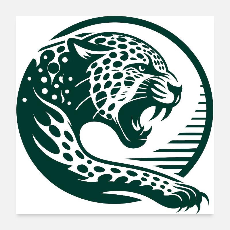 Tier Tierarten Kunst Wald Flora Poster 60x60 cm