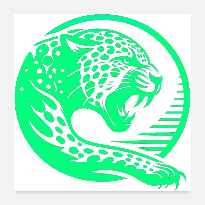 Tier Tierarten Kunst Wald Flora Poster 60x60 cm