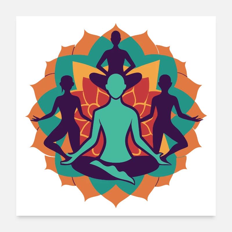 Asanas - Rest for body and mind Poster 24" x 24" (60x60 cm)