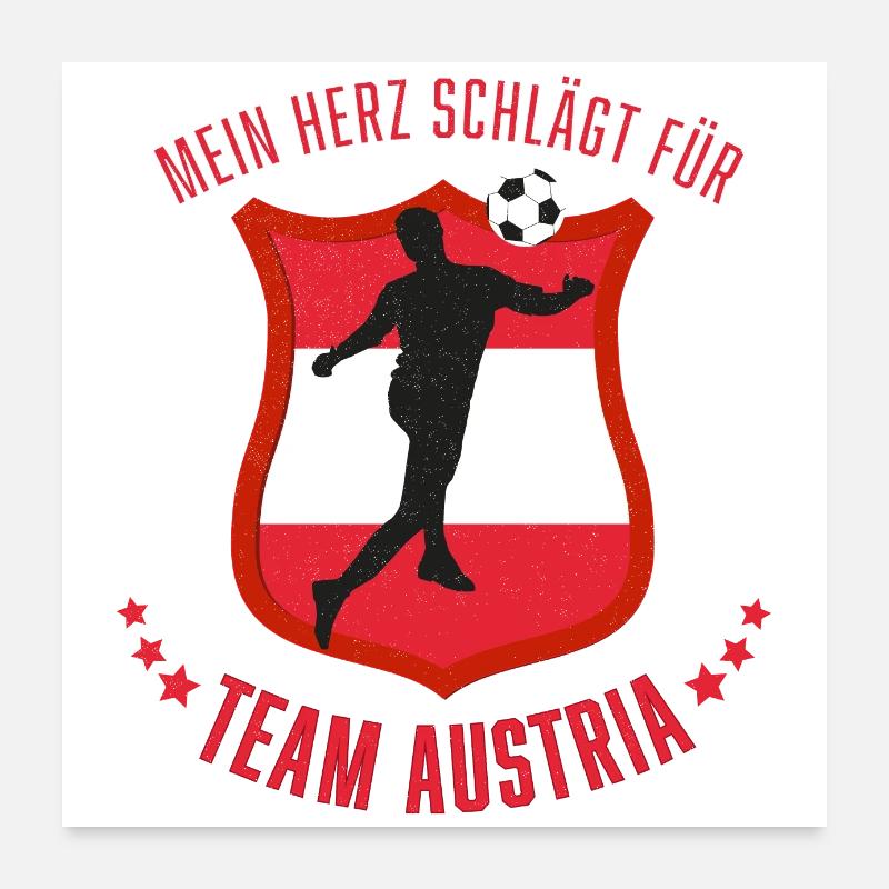 Fußball, Team Austria Poster 60x60 cm
