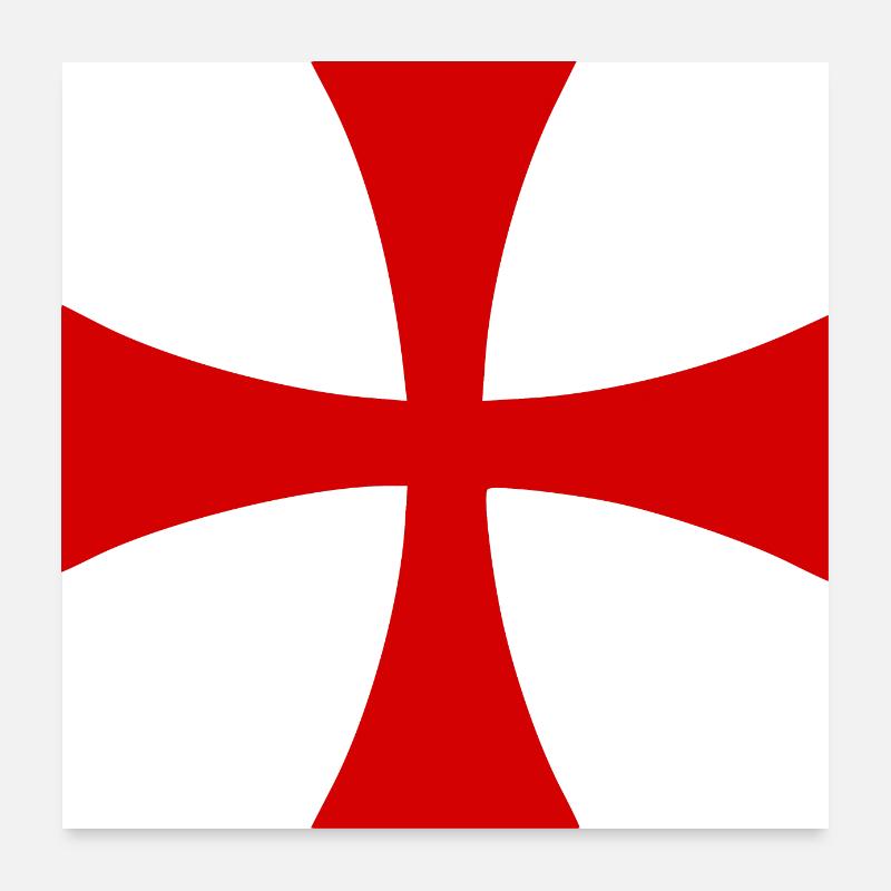 Jerusalem kreuz Jerusalemkreuz Poster 60x60 cm
