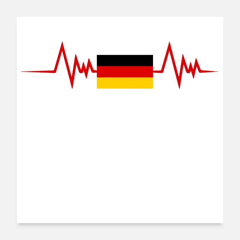 Germany Heartbeat Germany Poster 24" x 24" (60x60 cm)