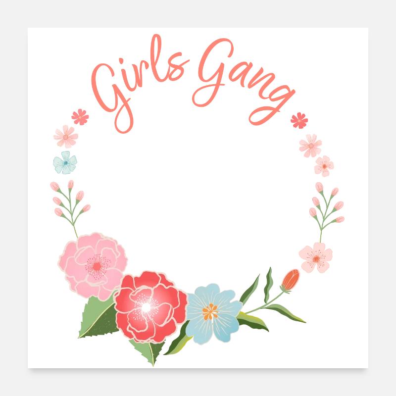 Gang de filles Poster 60 x 60 cm