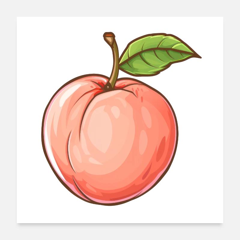 Peach, Peach, Fruit, Fruit Poster 24" x 24" (60x60 cm)