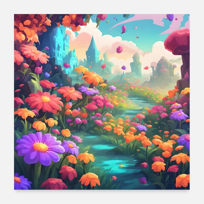 Fleurs 1 Poster 60 x 60 cm