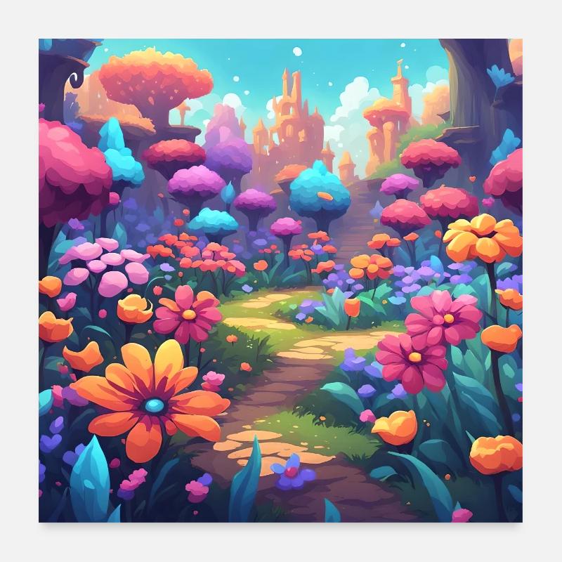 Flowers 2 Poster 60x60 cm