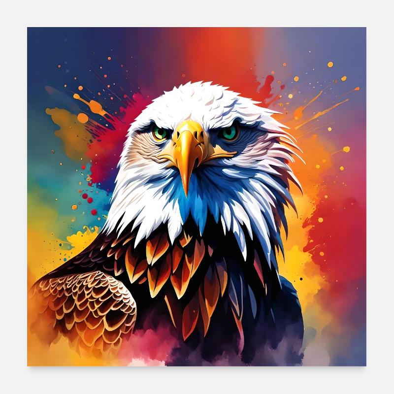 Couleur aigle Poster 60 x 60 cm