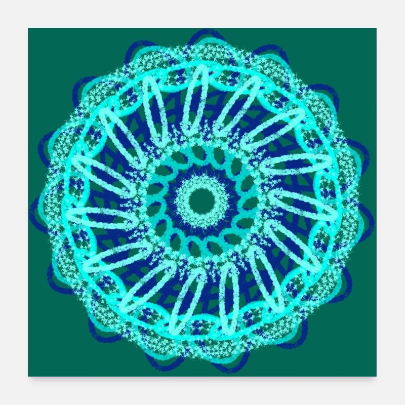 Mandala - Poster 24" x 24" (60x60 cm) - white