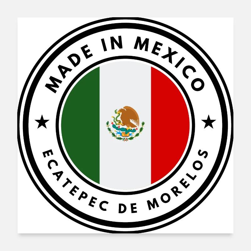 Fabriqué au Mexique Emblème Ecatepec De Morelos Poster 60 x 60 cm