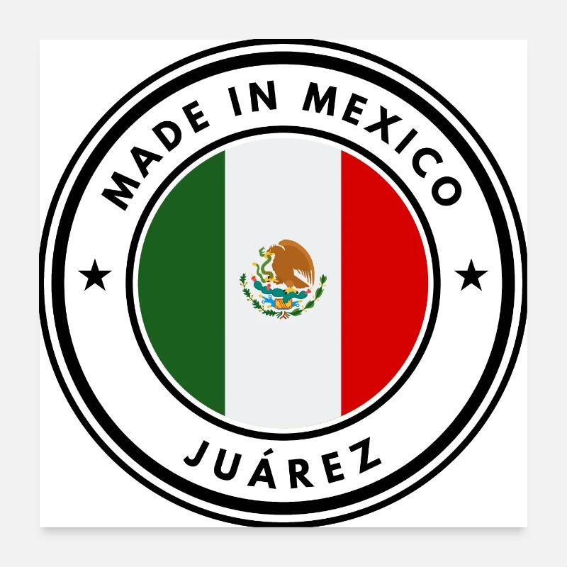 Made in Mexico Juárez Emblem Poster 24" x 24" (60x60 cm)