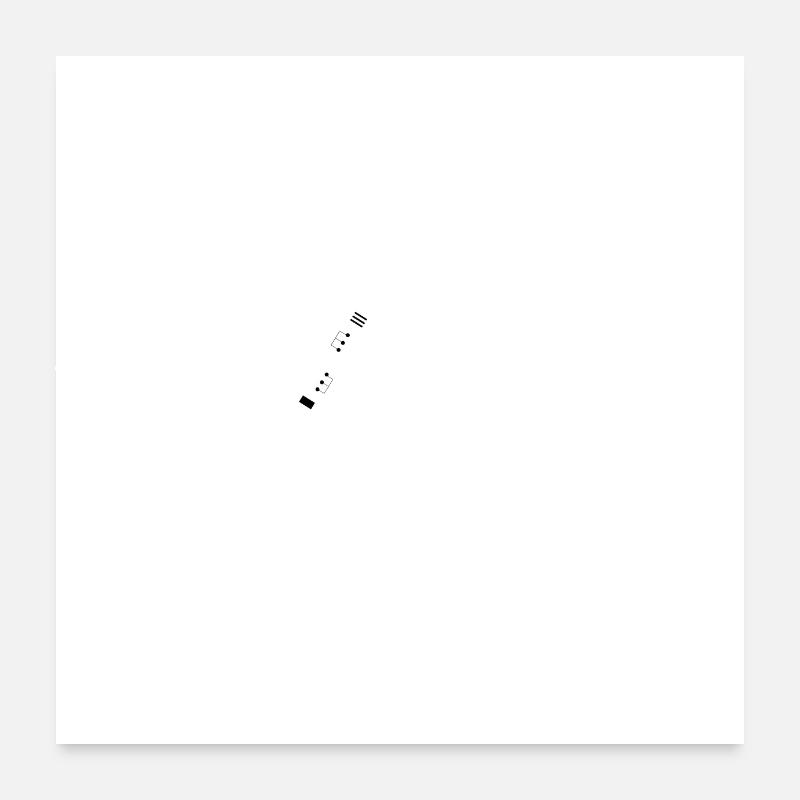 Heartbeat Clarinet Poster 24" x 24" (60x60 cm)