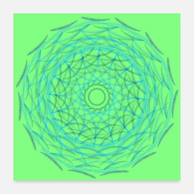 Green Circle Web Poster 24" x 24" (60x60 cm)