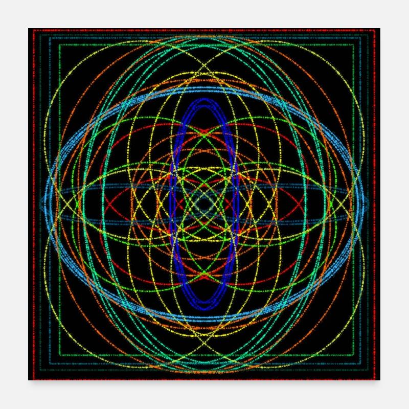geometric chaos Poster 24" x 24" (60x60 cm)